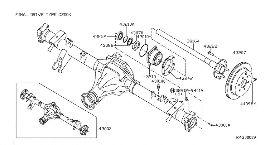 Rear axle