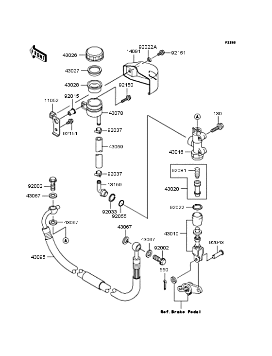 Rear master cylinder