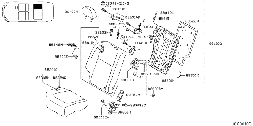 Rear seat