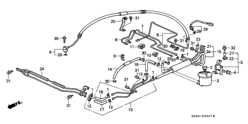 Power steering lines