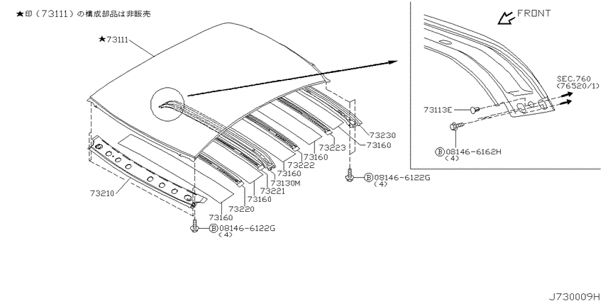 Roof panel & fitting