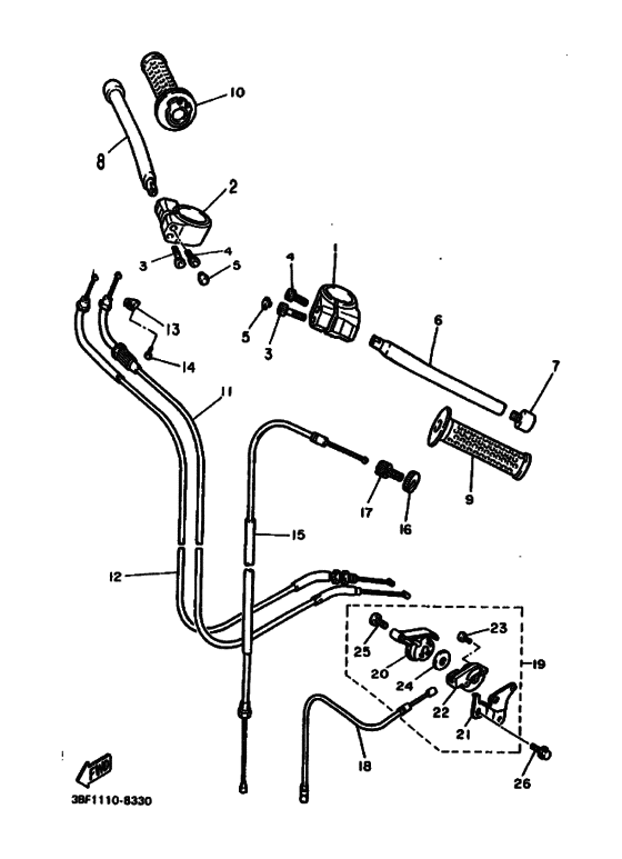 Steering handle & cable