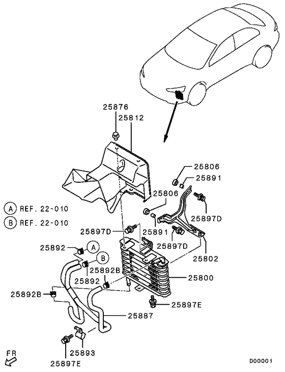 M/t oil cooler & tube