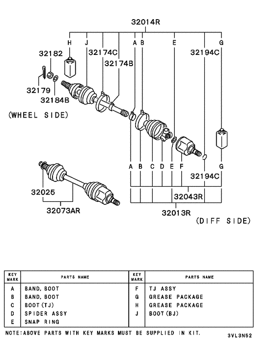 Front axle drive shaft