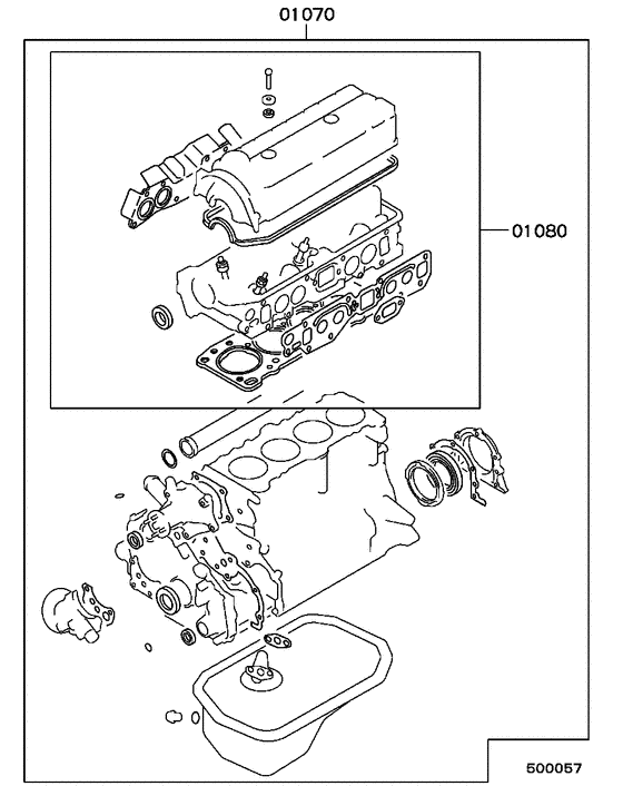 Engine overhaul gasket kit