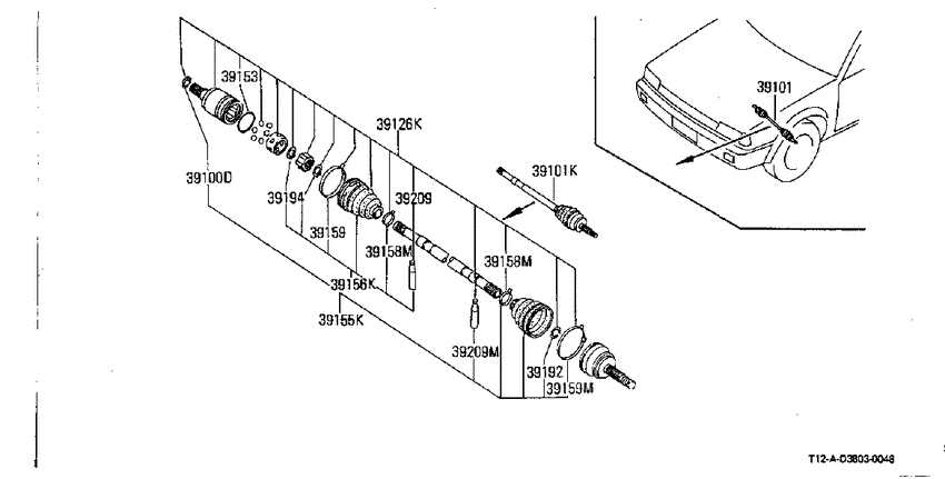 Front drive shaft (ff)