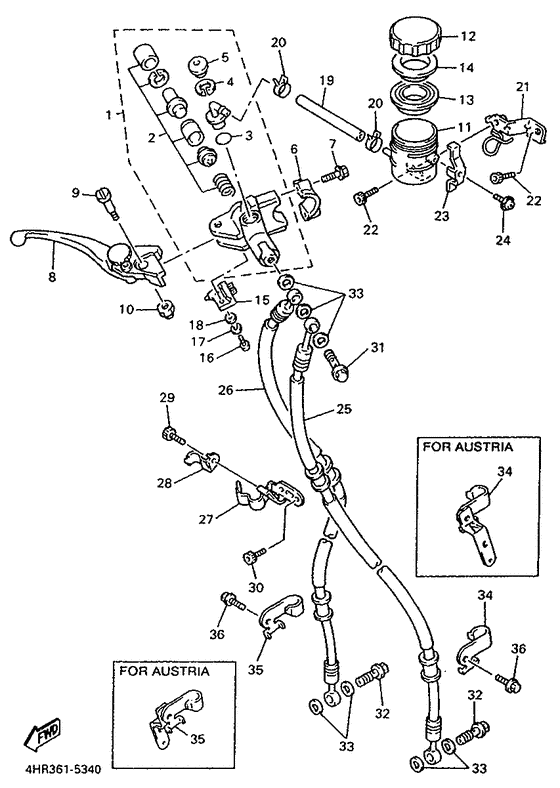 Front master cylinder