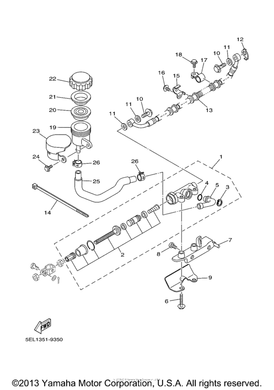 Rear master cylinder