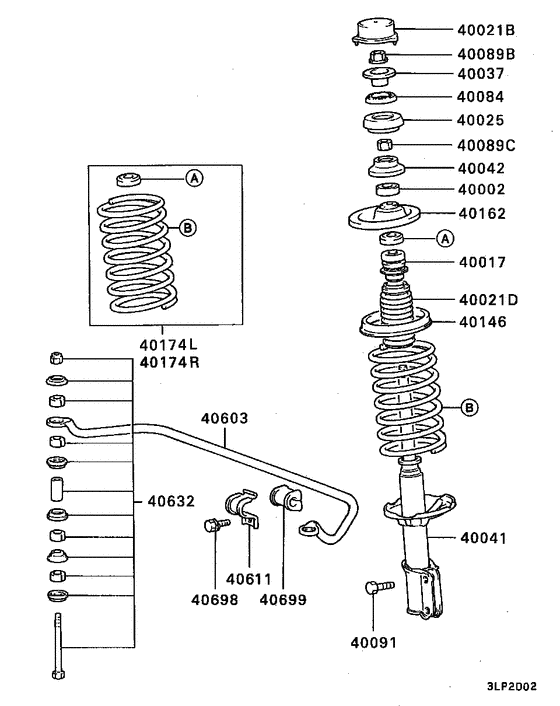 Front susp strut & spring