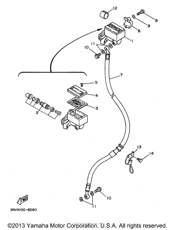 Front master cylinder