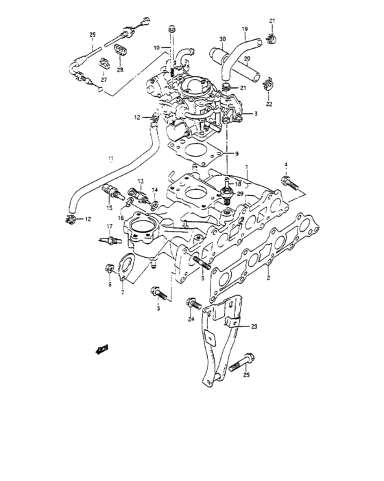 Intake manifold and throttle body