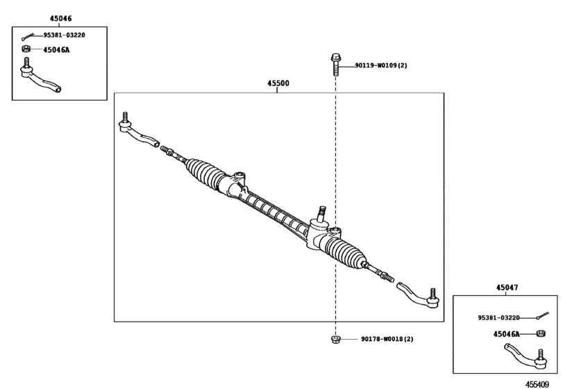 Front Steering Gear & Link