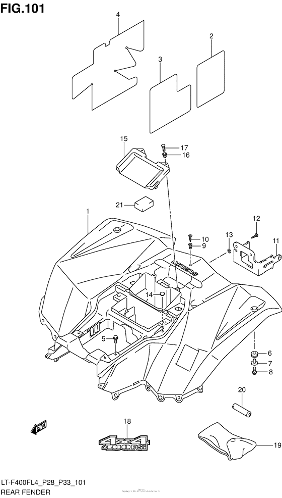 Rear Fender (Lt-F400Fzl4 P33)