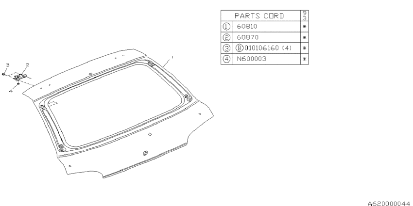 Back door panel