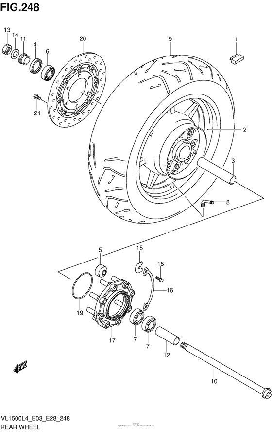 Rear Wheel (Vl1500L4 E28)