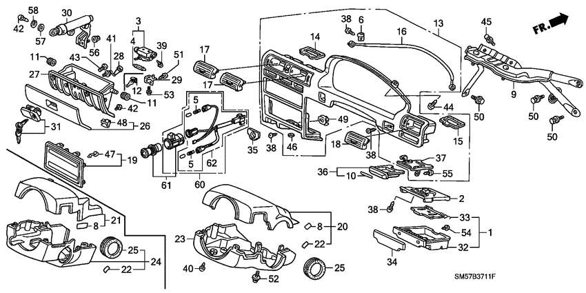 Instrument panel garnish