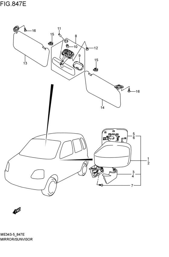 mirror / sun visor