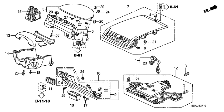 Instrument panel garnish