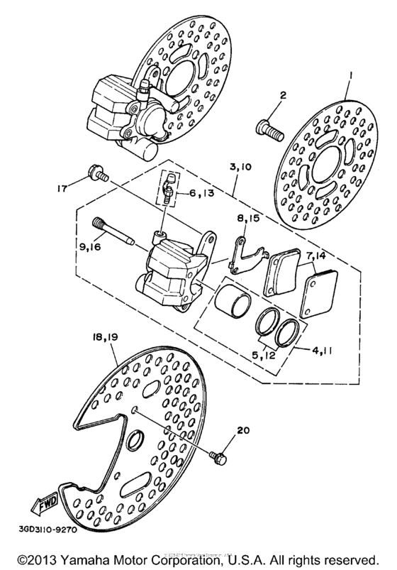Front brake caliper