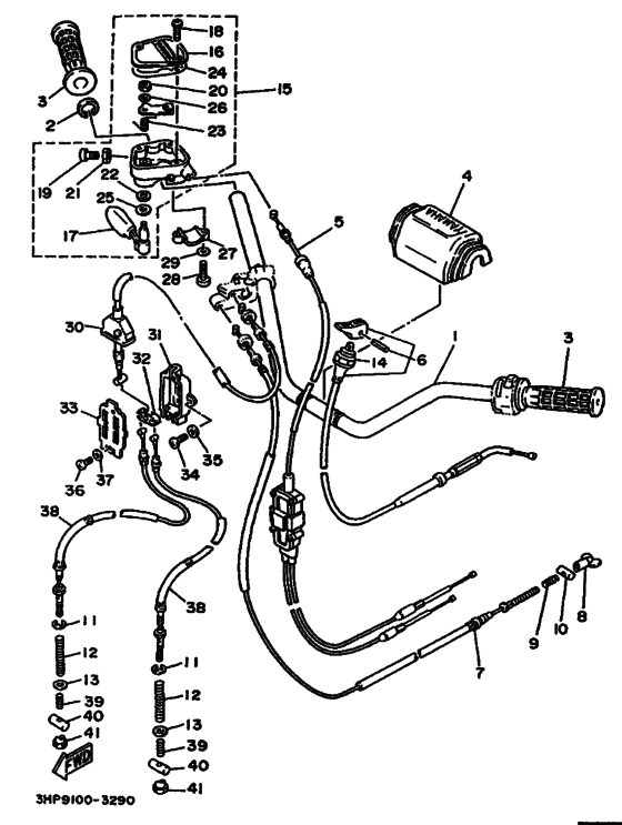 Steering handle & cable