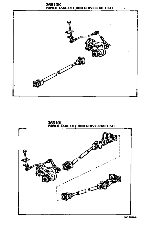 Power TakeOff & Drive Shaft Kit for 1969 1975 Toyota LAND CRUISER