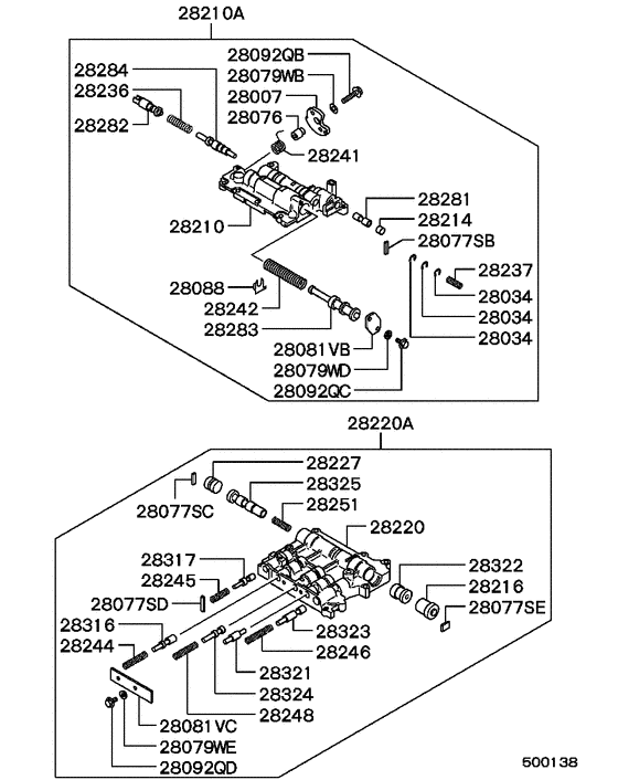 A/t valve body