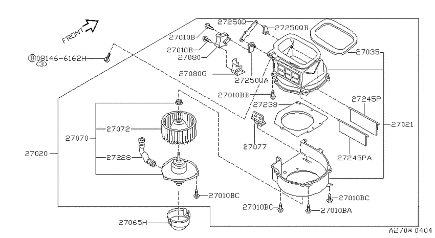 Heater & blower unit