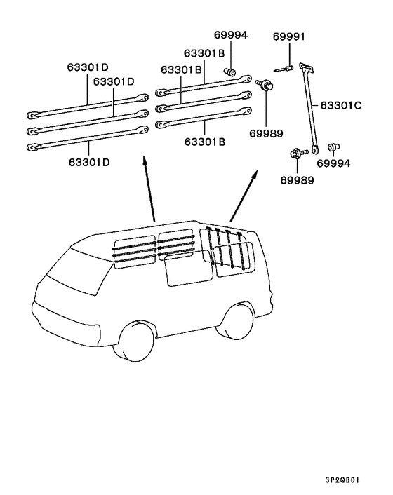 Qtr window glass & moulding