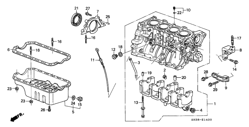 Cylinder block/oil pan