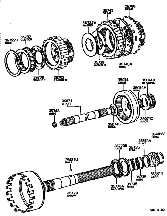 Planetary Gear, Reverse Piston & Counter Gear(Atm)