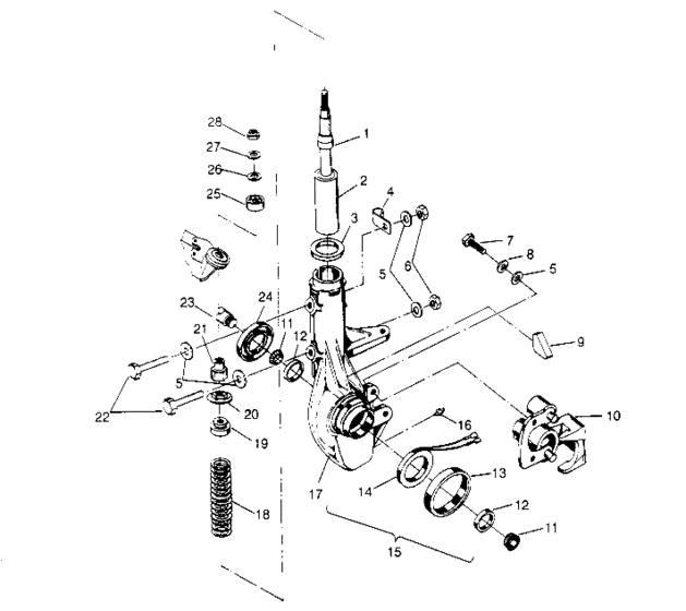 Front strut assembly