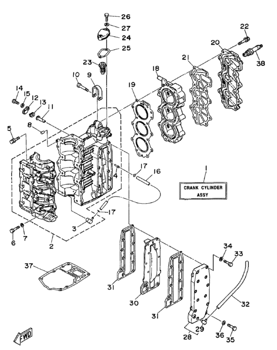 Cylinder crankcase