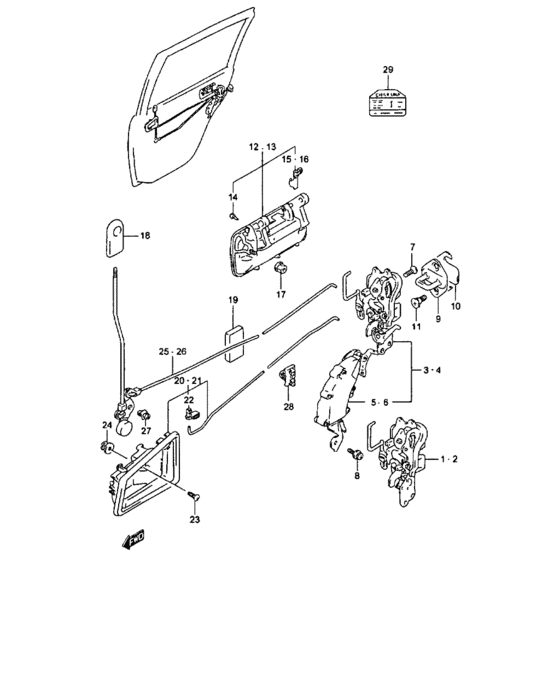 Rear dr lock