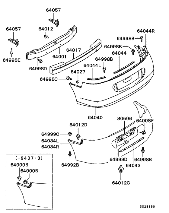 Rear bumper & support