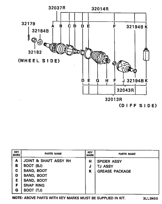 Front axle drive shaft