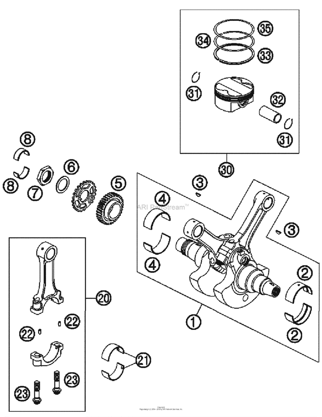 Crankshaft, Piston