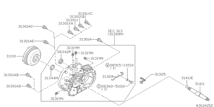 Torque converter,housing & case