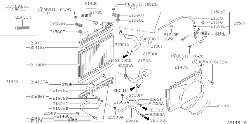 Radiator, shroud & fitting