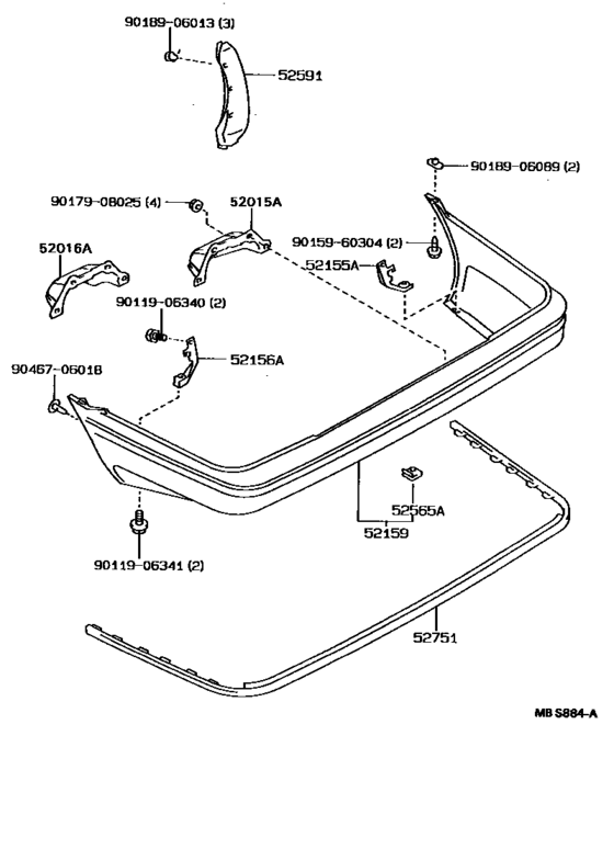 Rear Bumper & Bumper Stay