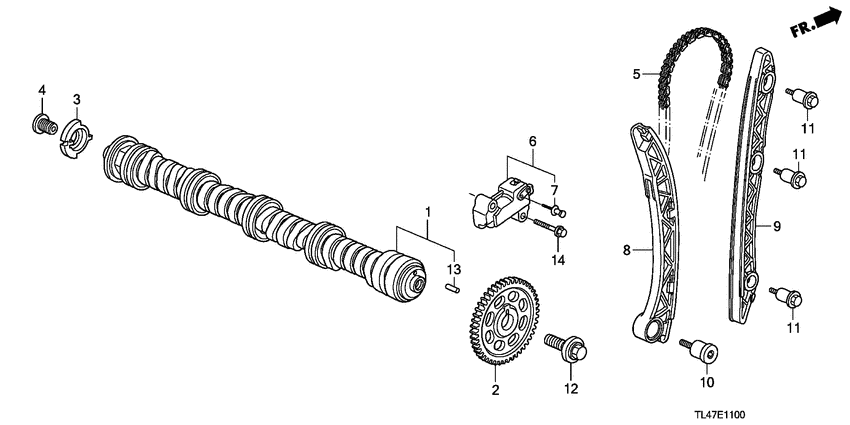 Camshaft/cam chain