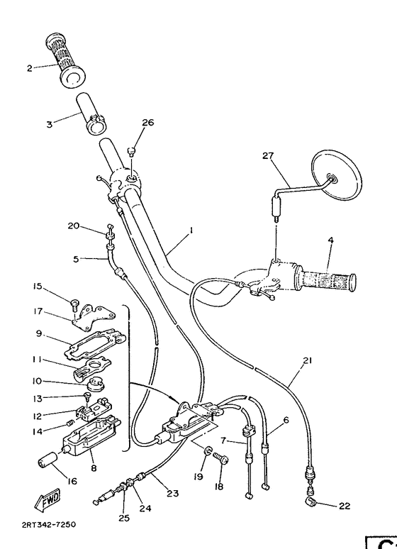 Steering handle & cable