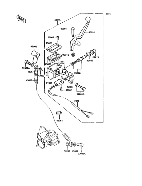 Front master cylinder