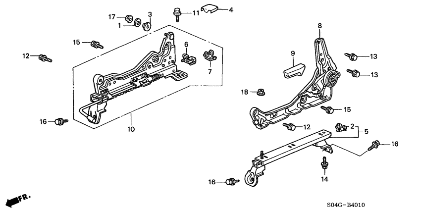 Front seat components