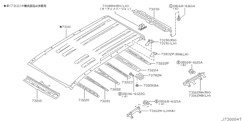 Roof panel & fitting