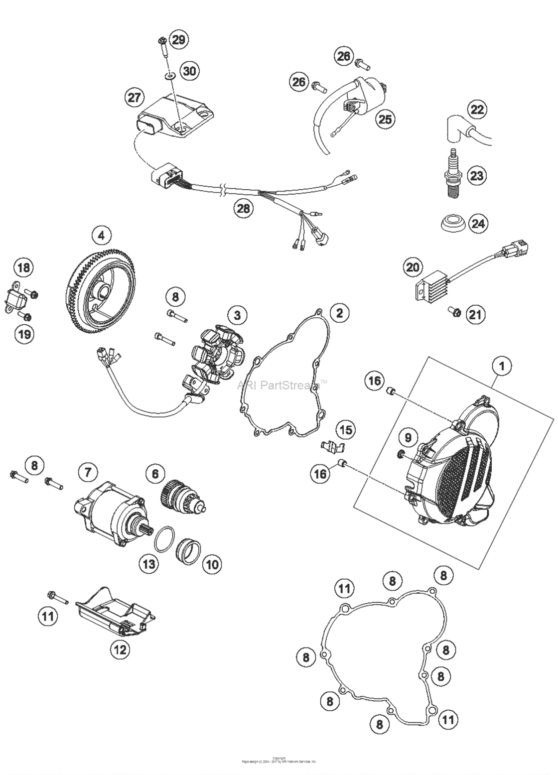 Ignition System для KTM 300, год: 2018. OEM запчасти - Мегазип (регион  продаж - US/EU, ,18087680-939774)