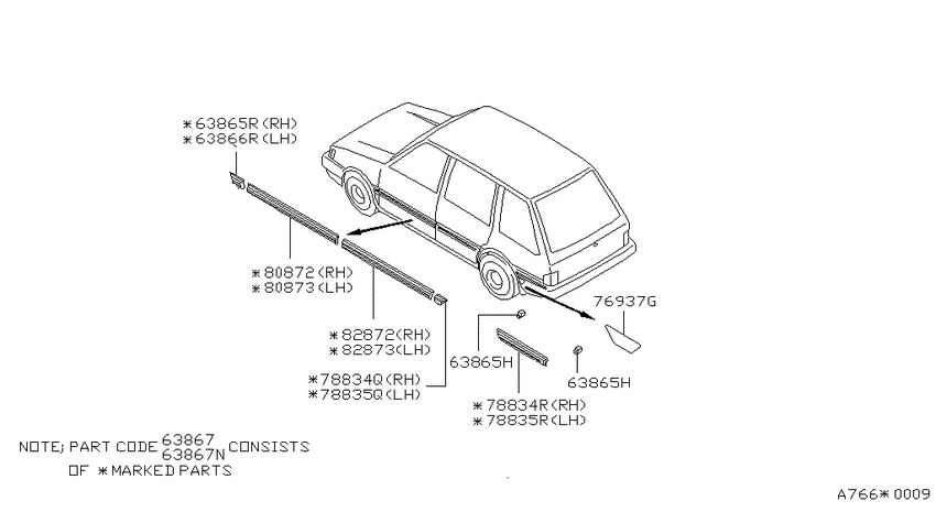 Body side moulding