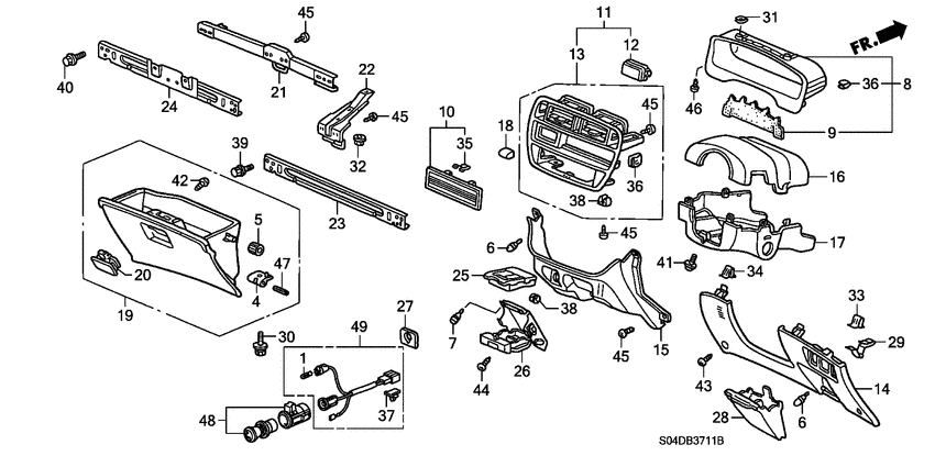 Instrument panel garnish