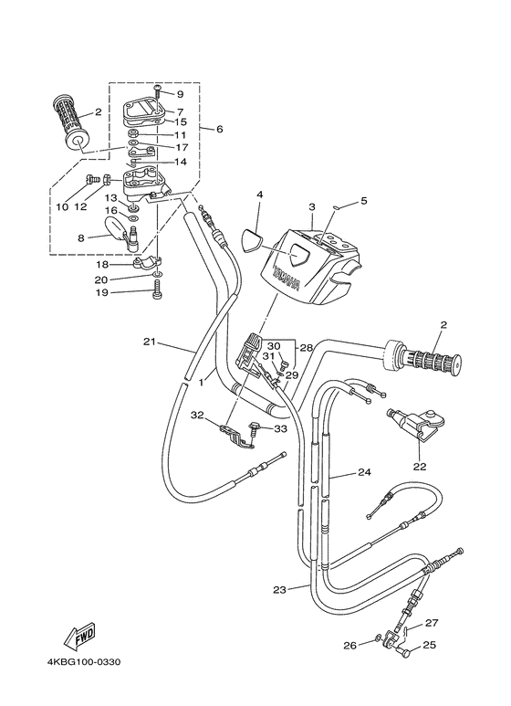 Steering handle & cable
