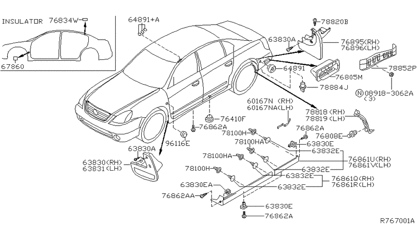 Body side fitting