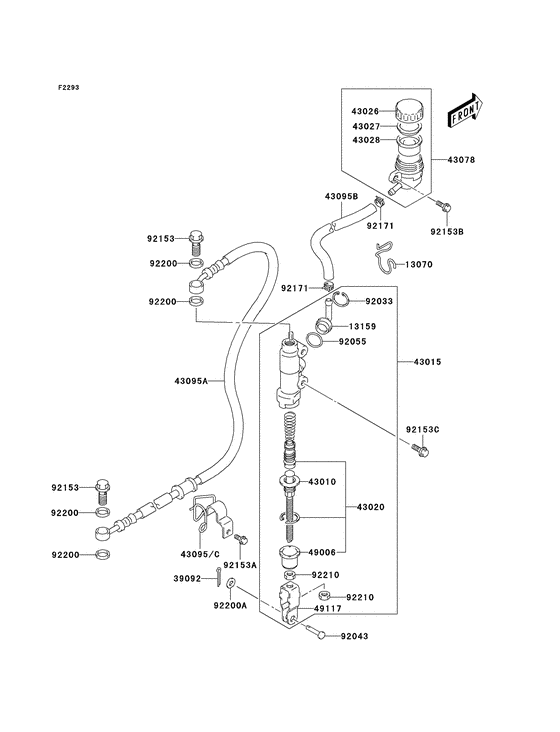 Rear master cylinder